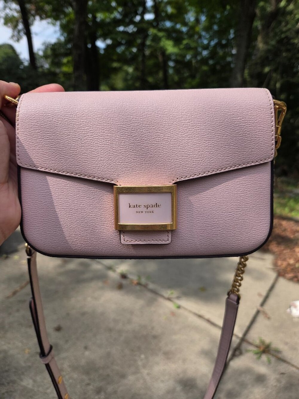 Kate Spade Katy Textured Lthr Medium Convertible Shoulder Bag ANTIQUE PINK